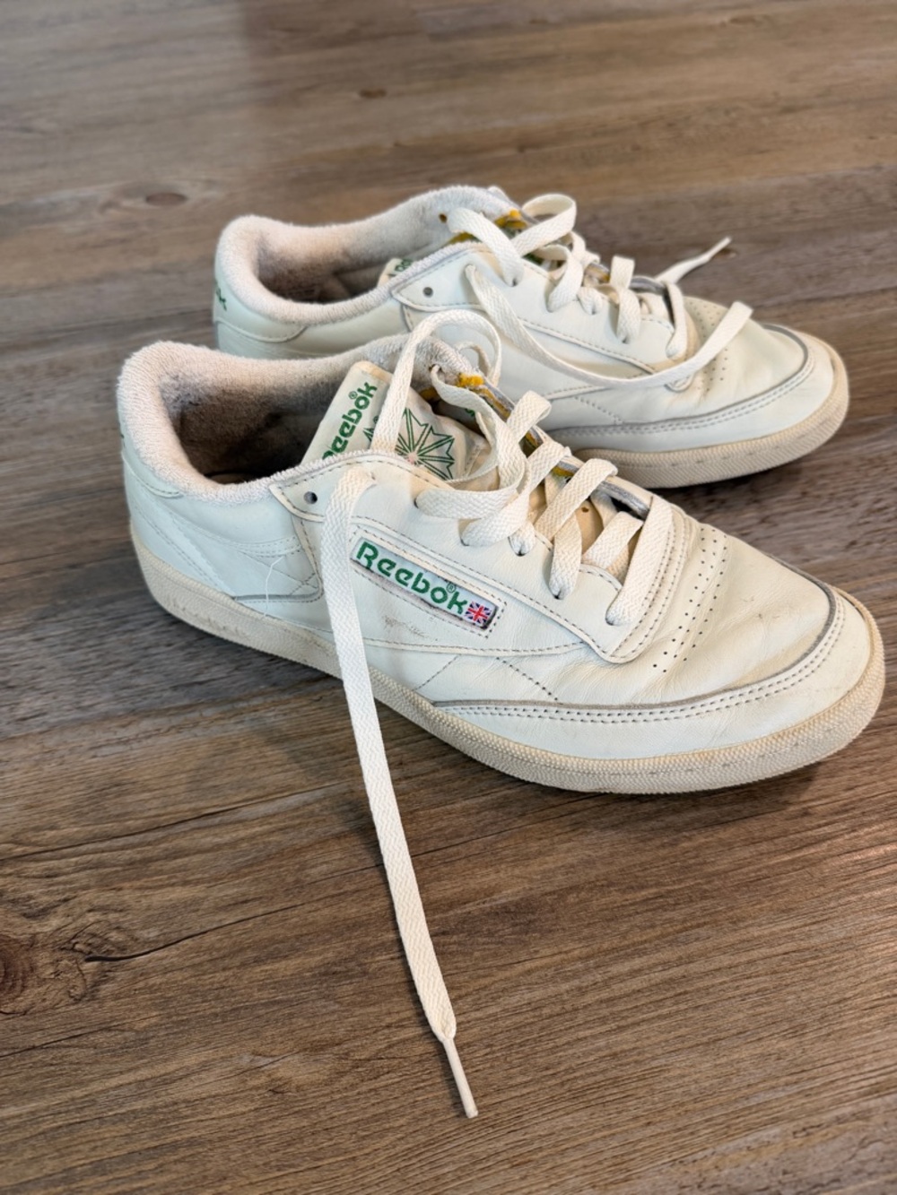 Reebok White Classic Leather Sneakers